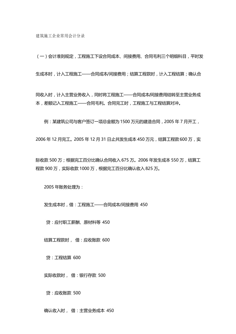 建筑施工企业常用会计分录.docx_第1页