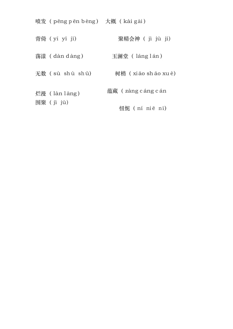 五年级下册语文试题 读音专项检测(无答案)人教部编版.docx_第2页