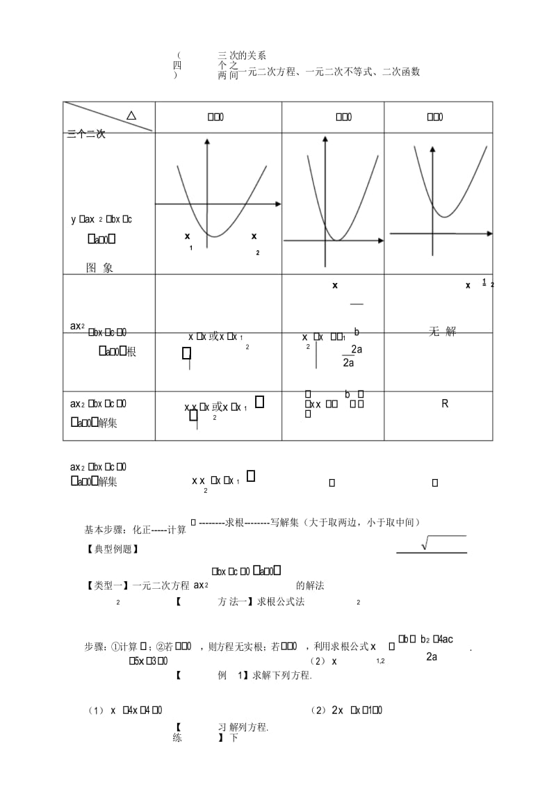 一元二次方程与一元二次不等式的解法分析和例题.docx_第3页