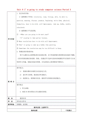 Unit6I’mgoingtostudycomputersciencePeriod3教学案（无答案）（新版）人教新目标版.doc