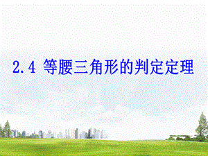 浙教版八年级数学上册自主学习课时集训课件：2.4 等腰三角形的判定定理 (共14张PPT).ppt