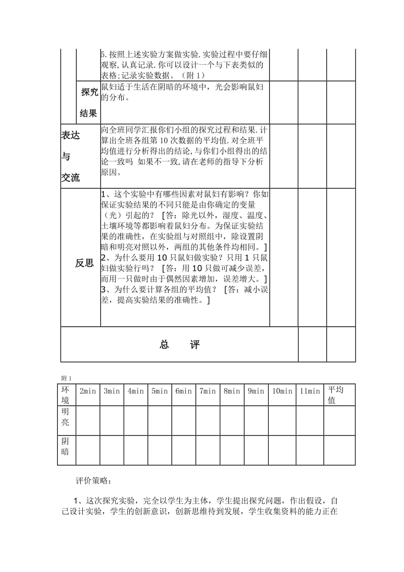 光对鼠妇生活的影响实验报告单.doc_第2页