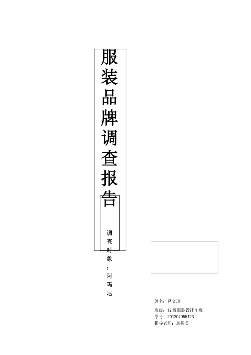 服装品牌调查报告.docx_第1页