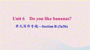 【最新】七年级英语上册 Unit 6 Do you like bananas单元写作专题Section B（3a-3b）作业课件（新版）人教新目标版-（新版）人教新目标级上册英语课件.ppt