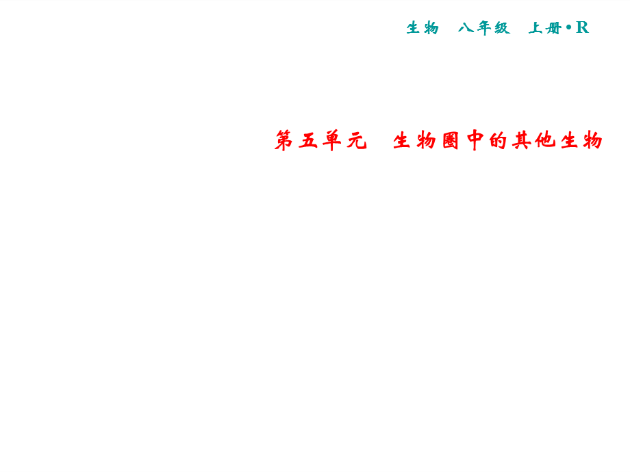 2018年秋人教版生物八年级上册习题课件：第5单元　第4章　第2节　第1课时　细菌的发现和形态(共16张PPT).ppt_第1页