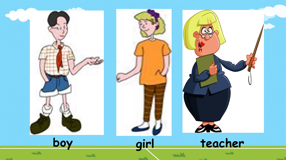 （冀教版）三年级英语上册 Lesson 2 Boy,Girl and Teacher教学课件.ppt_第2页