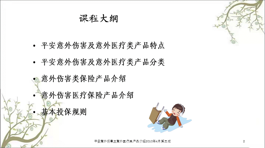 平安意外伤害及意外医疗类产品介绍2010年4月第三版课件.ppt_第2页