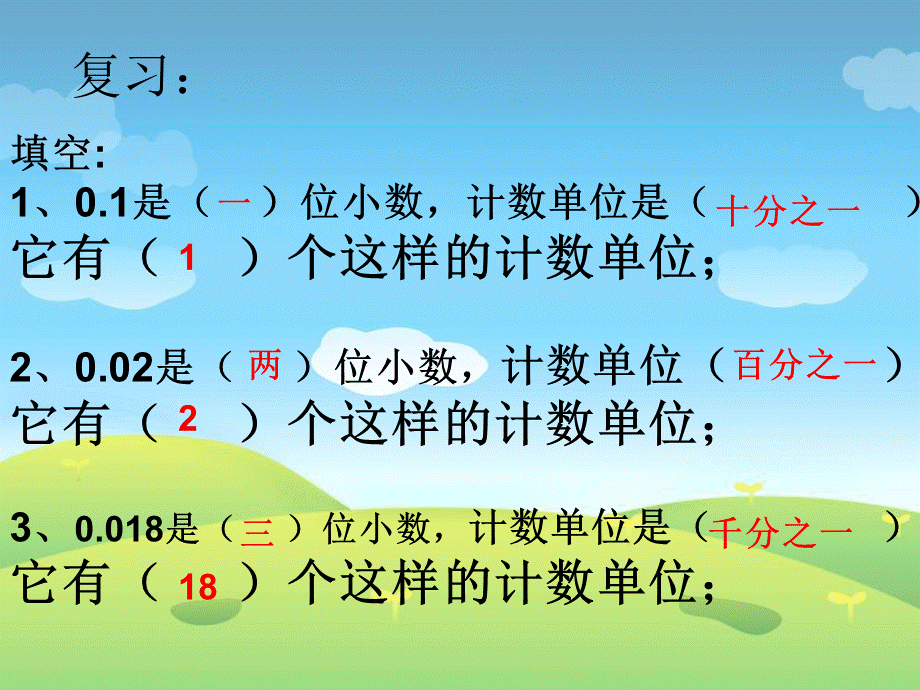 四年级下册数学课件－ 4.1.2《小数的读法和写法》｜人教新课标（2014秋） (5) (共19张PPT).ppt_第1页