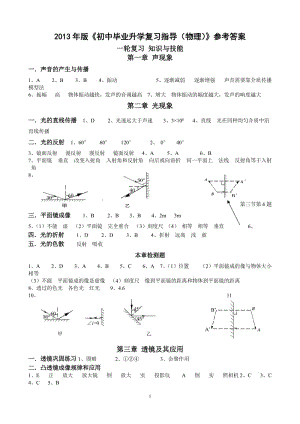 初中毕业升学复习指导物理参考答案.doc