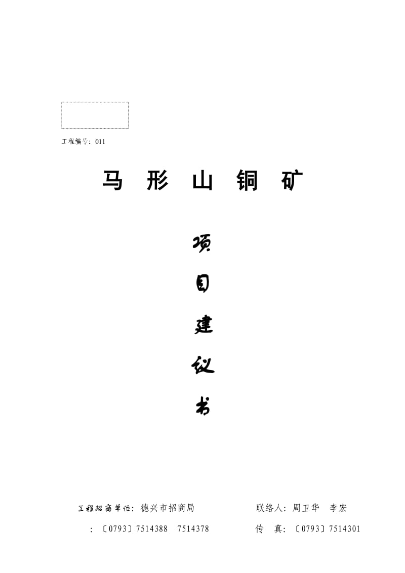 铜矿项目建议书.doc_第1页