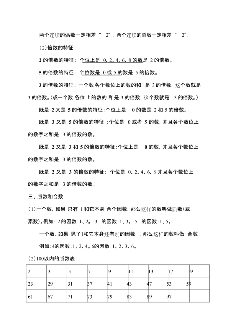 五年级数学下册第二单元：《因数与倍数知识点归纳》[共3页].doc_第2页