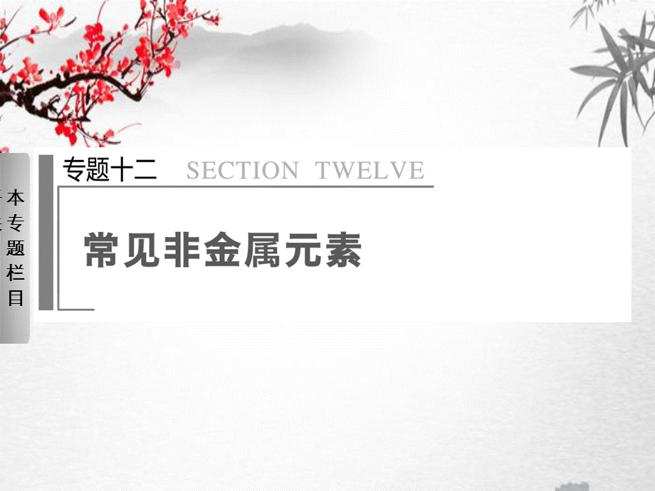 高考化学专题十二常见非金属元素.ppt_第1页