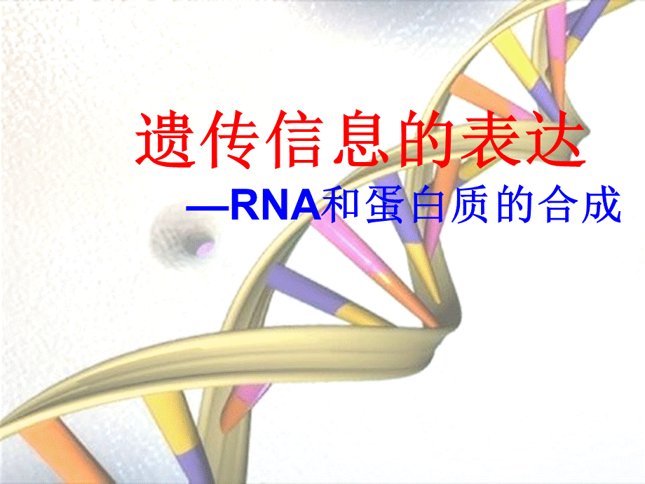 高中生物 第三章第四节 遗传信息的表达-RNA和蛋白质的合成课件2 浙科版必修2.ppt_第1页