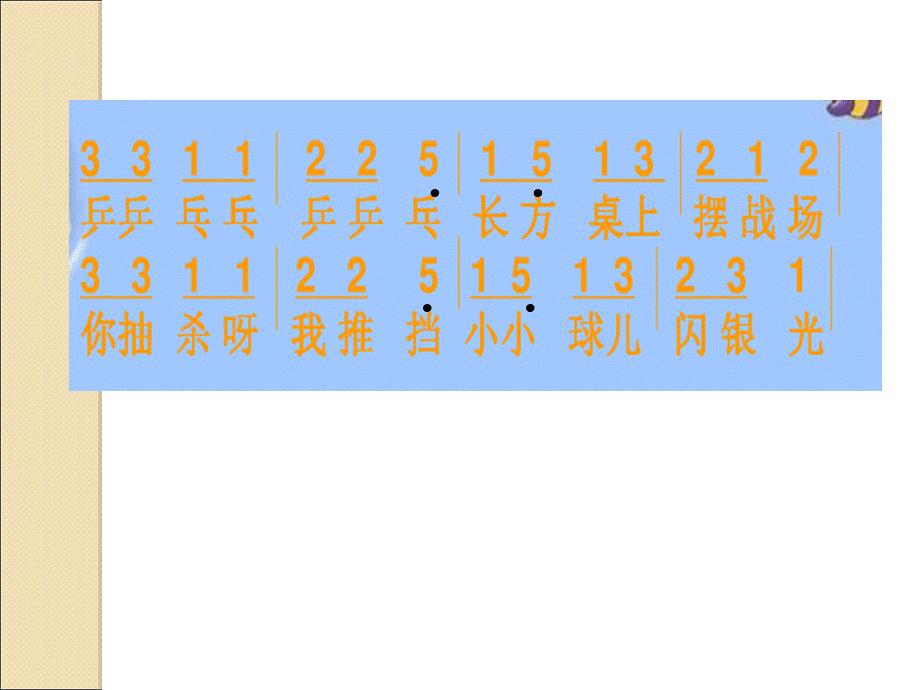 四年级上册音乐课件-乒乓变奏曲（4） ｜人音版（简谱）（2014秋）.ppt_第3页