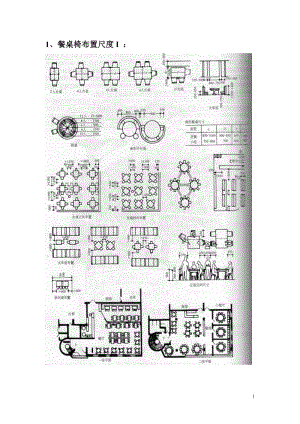 餐饮空间尺寸图.doc