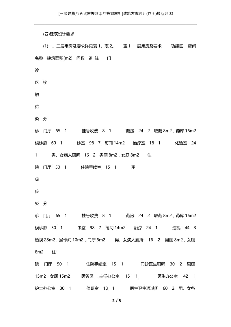 [一级建筑师考试密押题库与答案解析]建筑方案设计(作图)模拟题32.docx_第2页