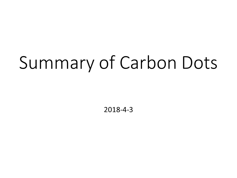 合成碳量子点方法总结.ppt_第1页