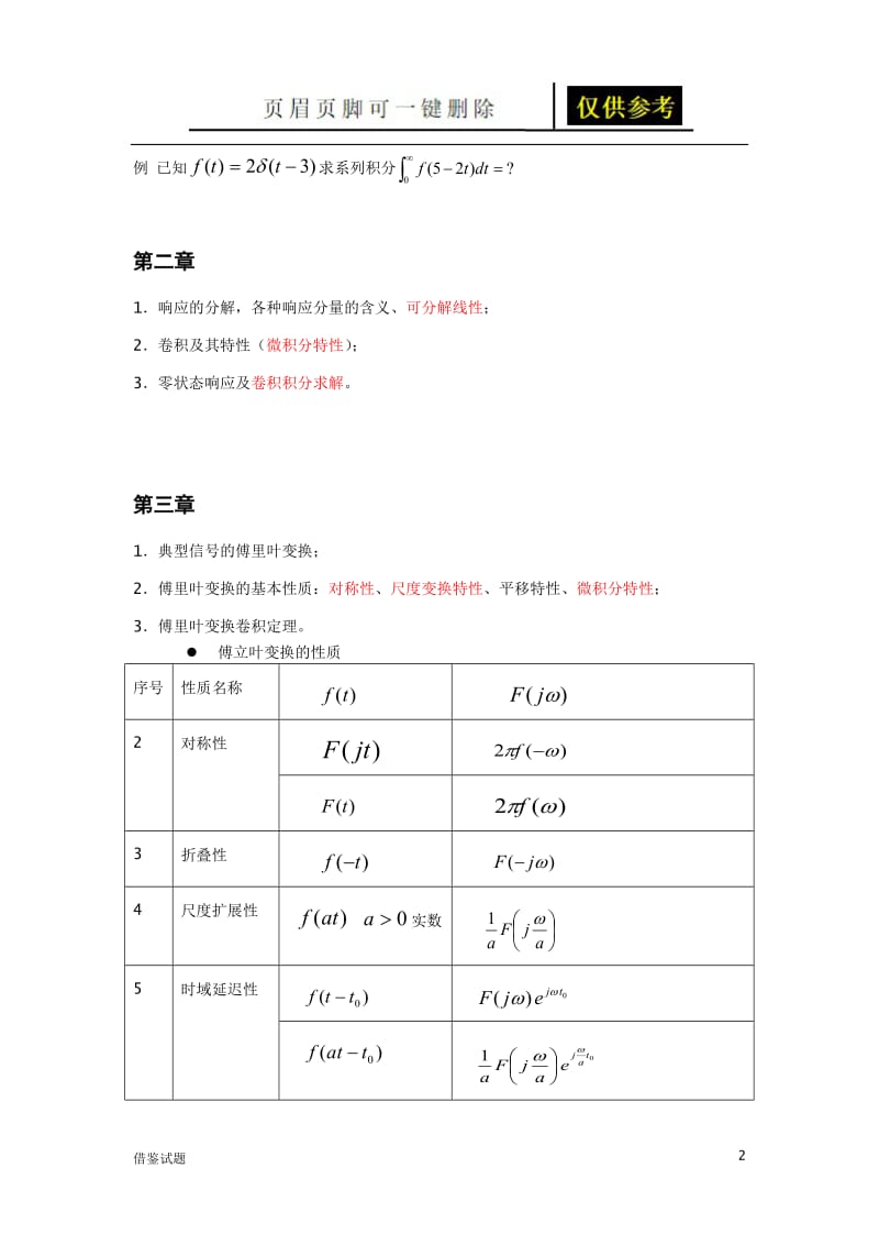 信号与系统复习知识点[题目借鉴].doc_第2页