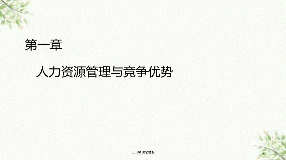 人力资源管理改课件.ppt_第1页