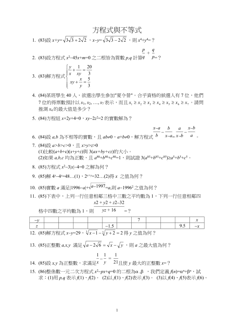 方程式与不等式.doc_第1页