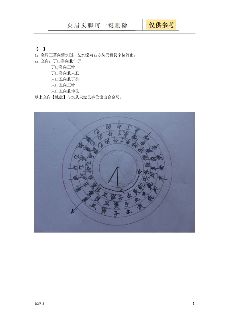 二十四山立向配吉祥消水立局图之八;丁山癸向未山丑向[教学借鉴].docx_第2页