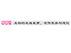 2019年中考生物江西专用总复习专题提升课件：专项六 生物的生殖发育、遗传变异和进化.pptx (共23张PPT).ppt