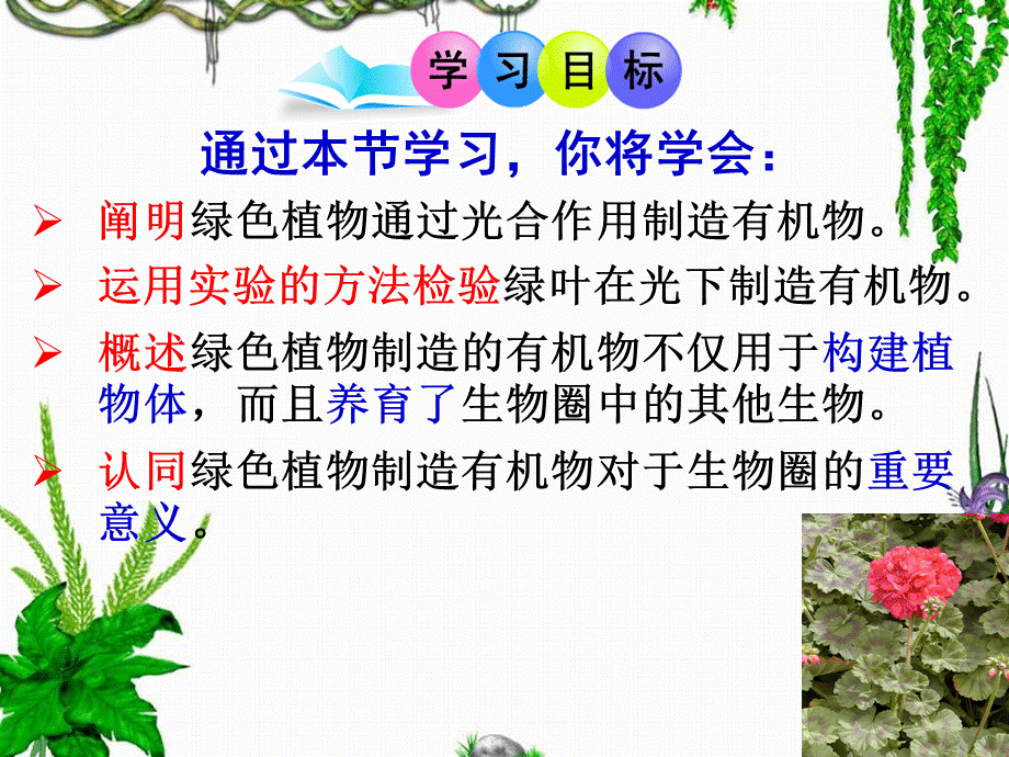 34绿色植物是生物圈中有机物的制造者.ppt_第1页