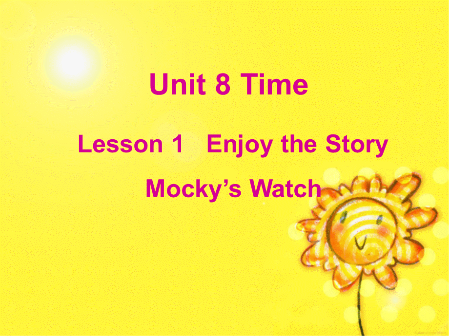 五年级下册英语课件-Unit 8 Time Lesson 1 Enjoy the Story _北师大版（三起）（2014秋）(共15张PPT).ppt_第1页