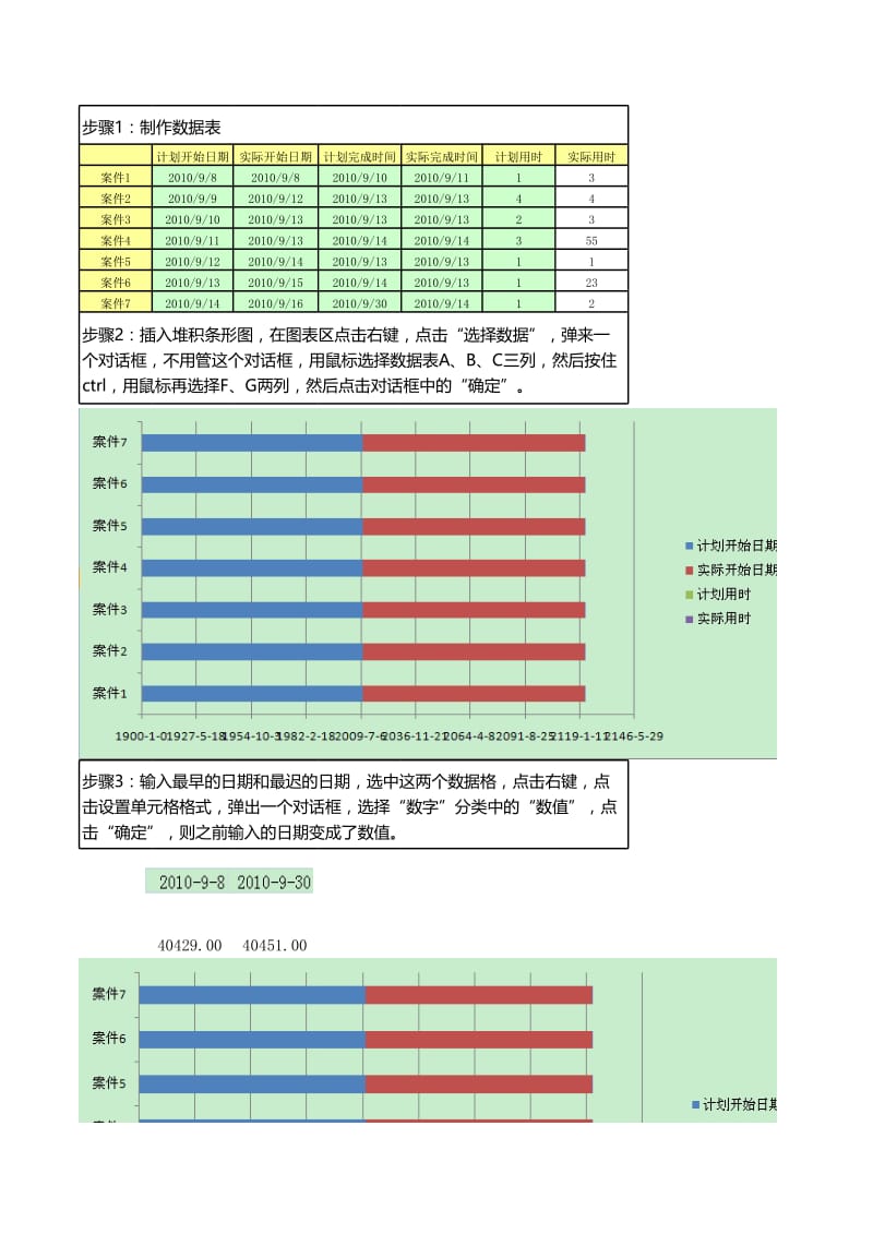 学会用EXCEL制作甘特图详细步骤.xls_第1页