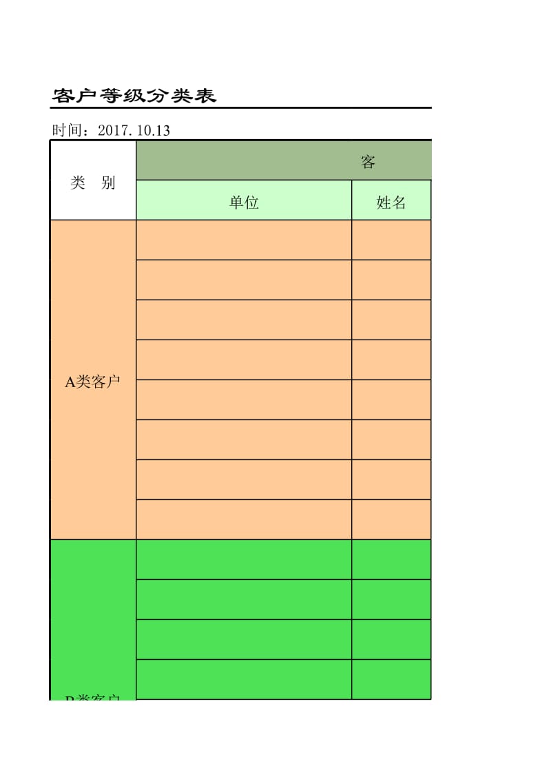 客户等级分类表.xls_第1页