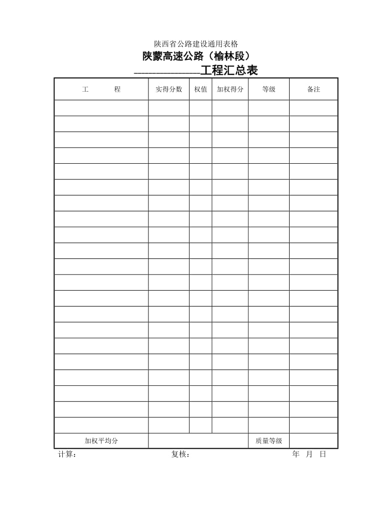 工程汇总表(1).doc_第1页