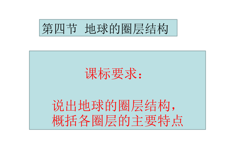 人教版高中地理必修第一章 第四节 地球的圈层结构.pptx_第1页