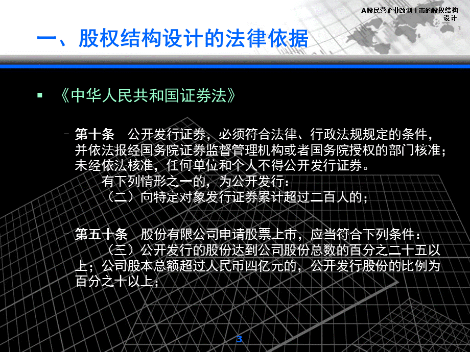 A股民营企业改制上市的股权结构设计课件.ppt_第3页