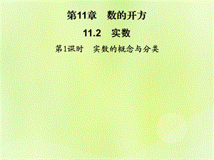 2018秋八年级数学上册 第11章 数的开方 11.2 实数 第1课时 实数的概念与分类习题课件 华东师大版.ppt