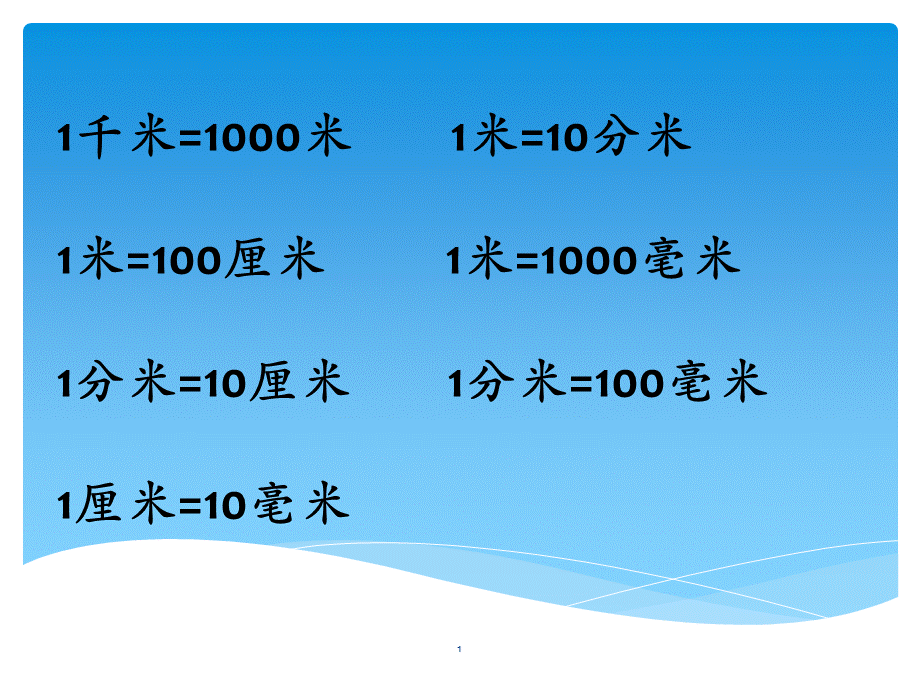 千米--米--分米-----厘米----毫米PPT优秀课件.pptx_第1页