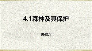 人教地理高二选修6 4.1森林及其保护课件 (共34张PPT).pptx