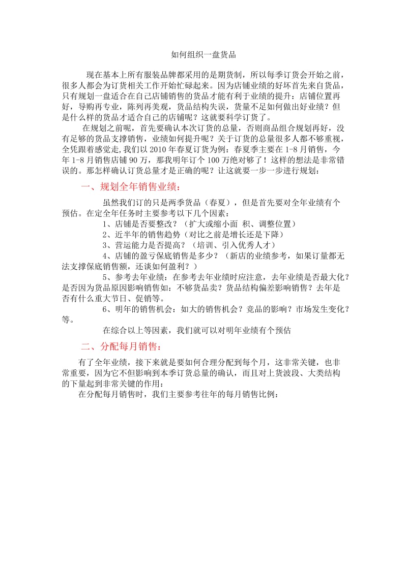 服装品牌订货会如何组织一盘货品.docx_第1页