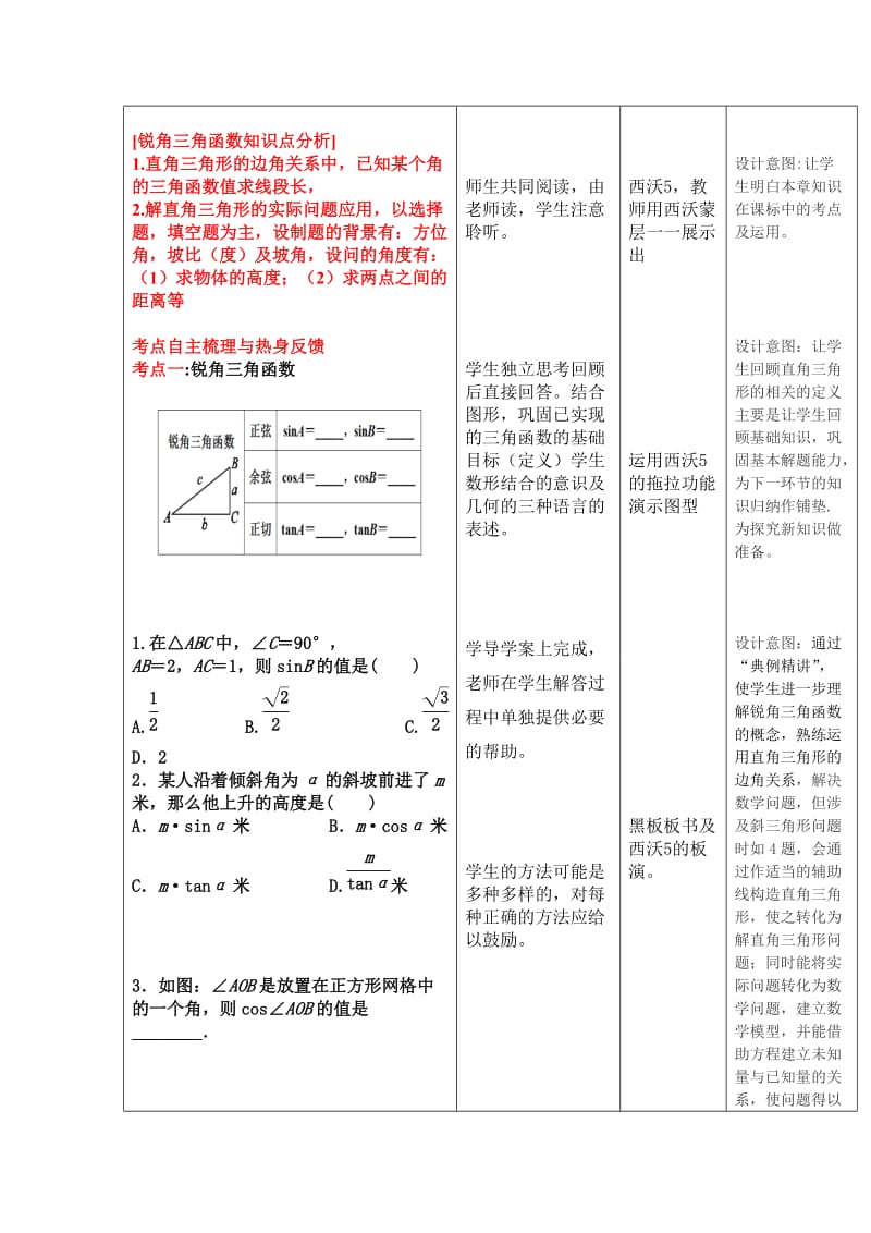 新苏科版九年级数学下册《7章 锐角三角函数小结与思考》教案_24.doc_第3页