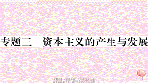 【最新】九年级历史上册 期末专题复习三 资本主义的产生和发展习题课件 新人教版-新人教版初中九年级上册历史课件.ppt