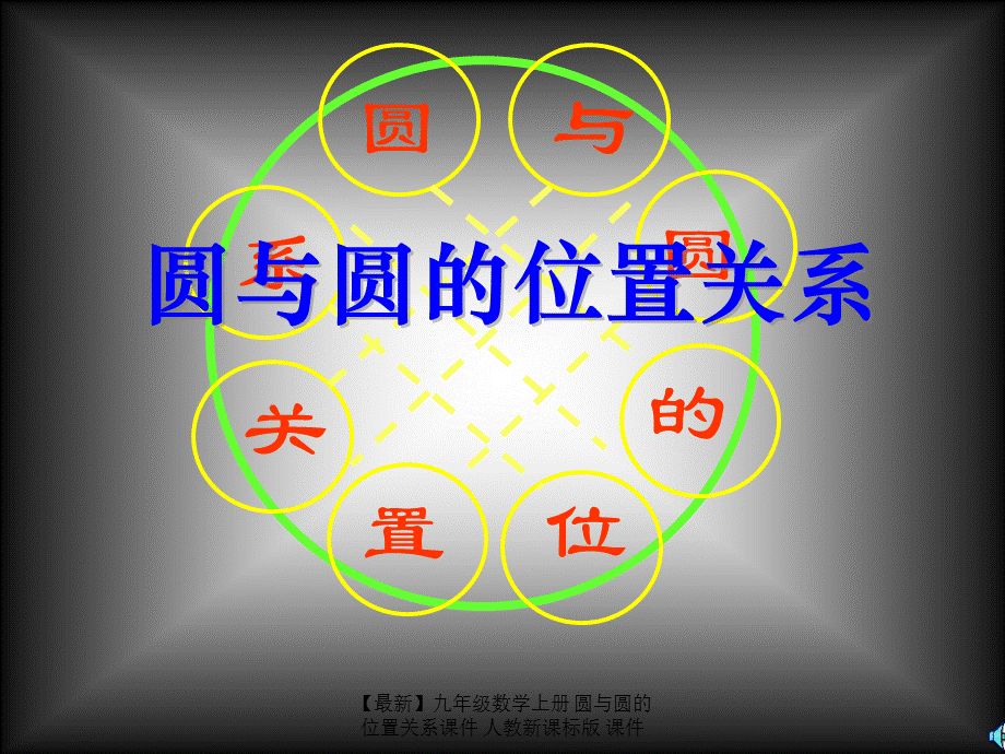 【最新】九年级数学上册 圆与圆的位置关系课件 人教新课标版 课件.ppt_第1页