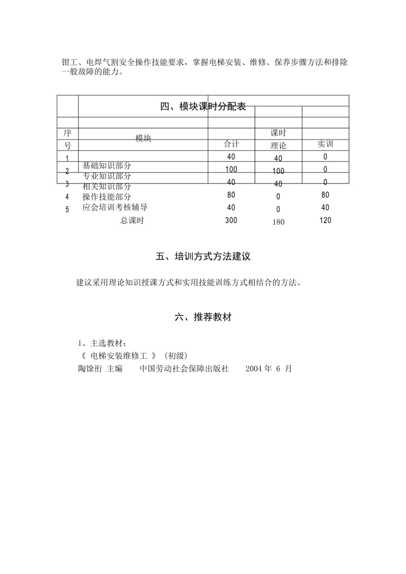 电梯安装维修工五级培训计划.docx_第3页