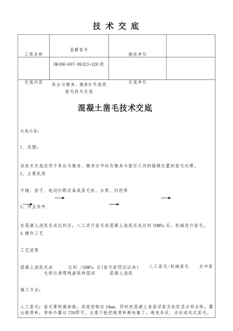 凿毛技术交底.docx_第1页