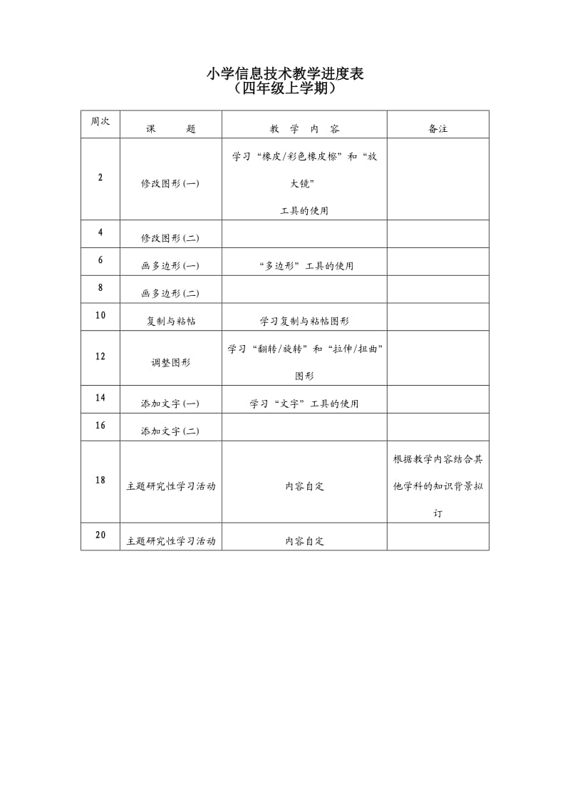 小学信息技术教学进度表.doc_第3页