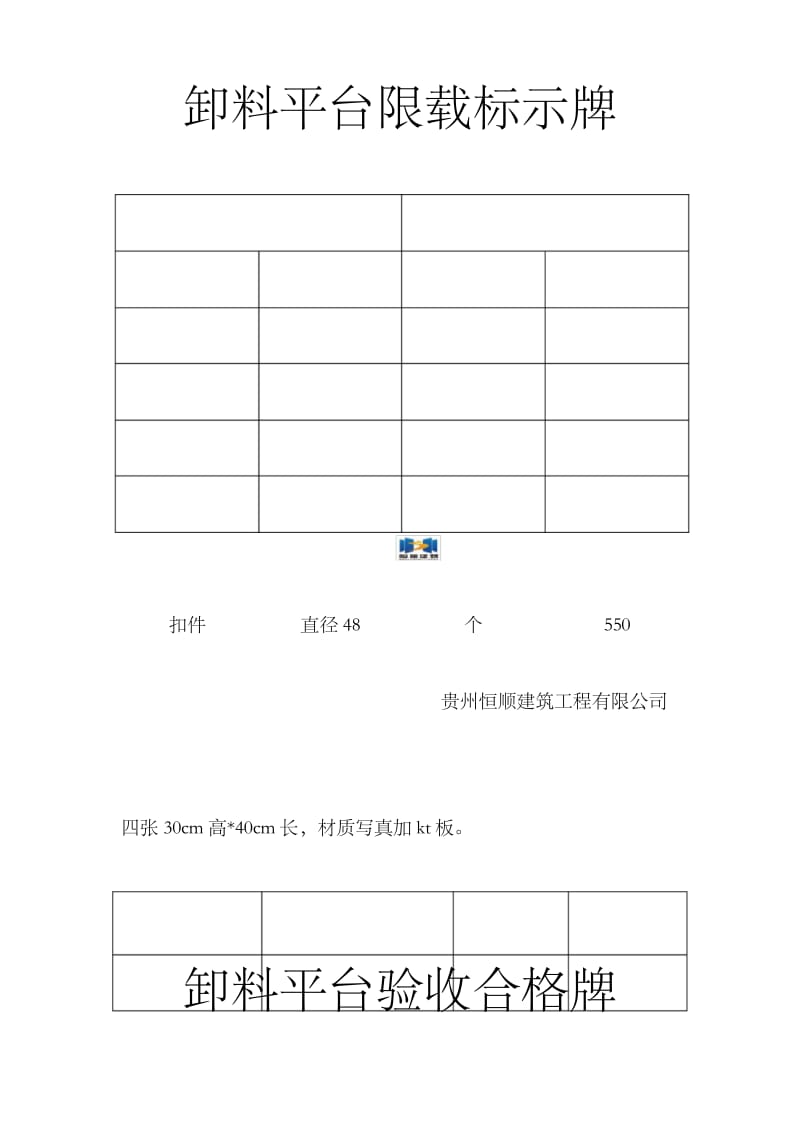 卸料平台限载标示牌 .docx_第1页