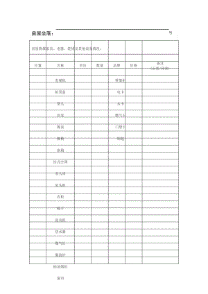 房屋租赁 交接清单.docx