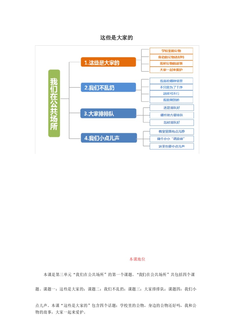 【精品】小学二年级道德与法治《这些都是大家的》教材解读.docx_第1页