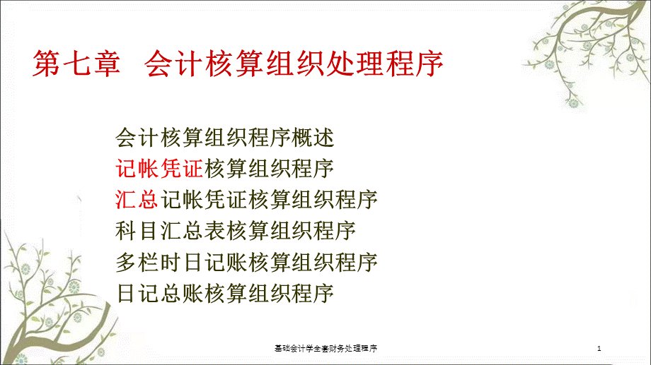 基础会计学全套财务处理程序课件.ppt_第1页