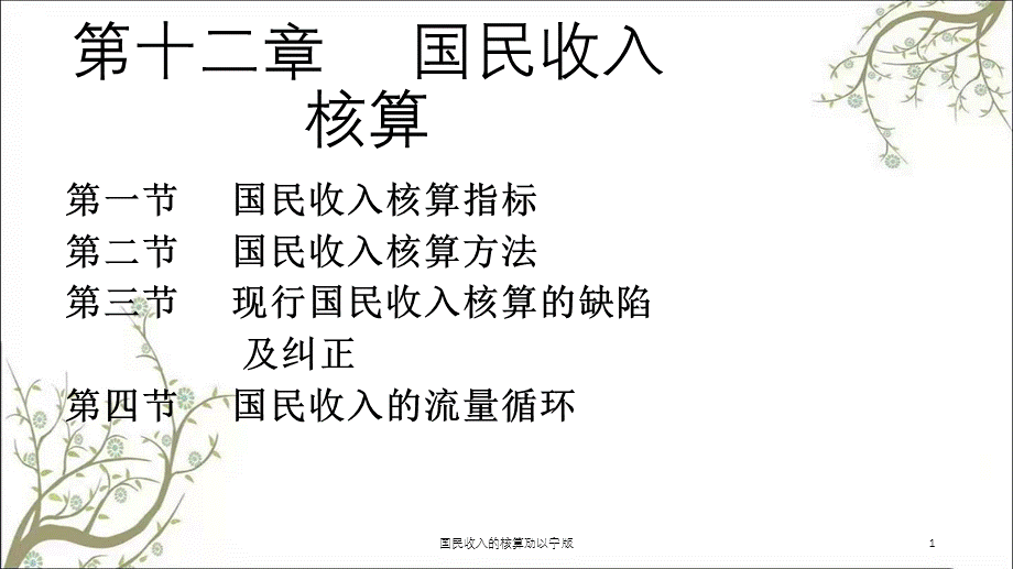 国民收入的核算劢以宁版课件.ppt_第1页