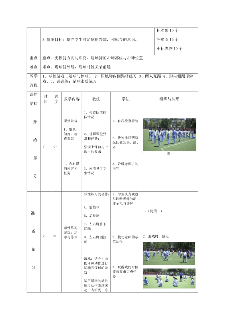 小学足球脚内侧踢球教学设计(最终版).docx_第3页