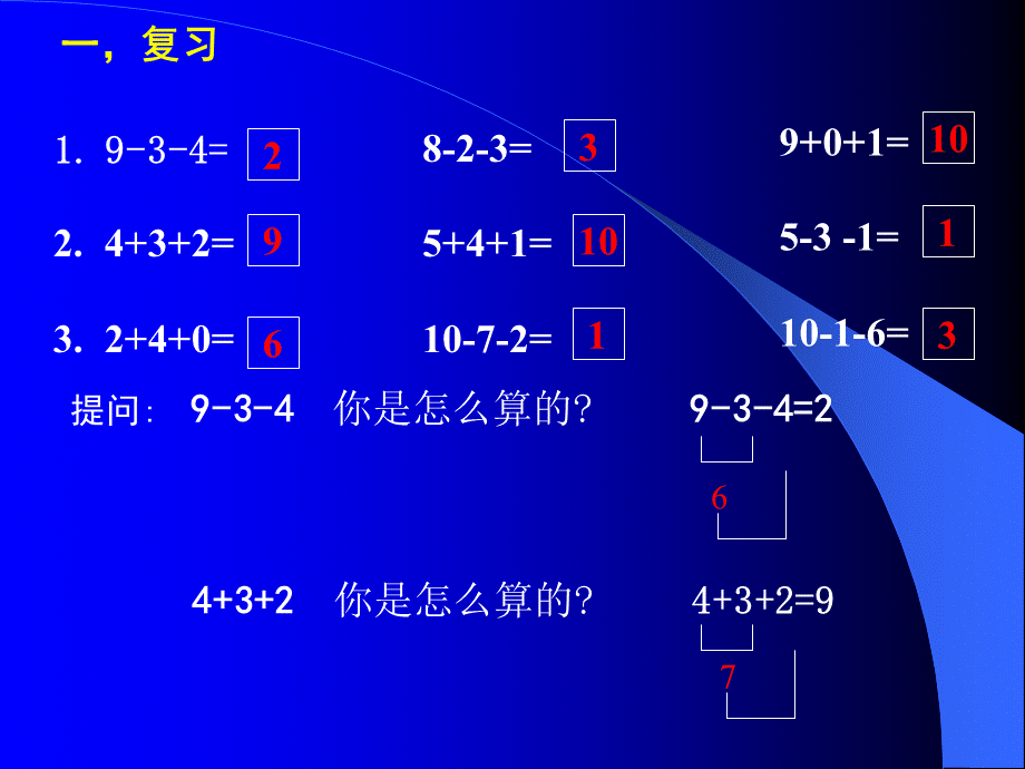 2013人教版新课标小学一年级数学加减混合运算课件.ppt_第2页